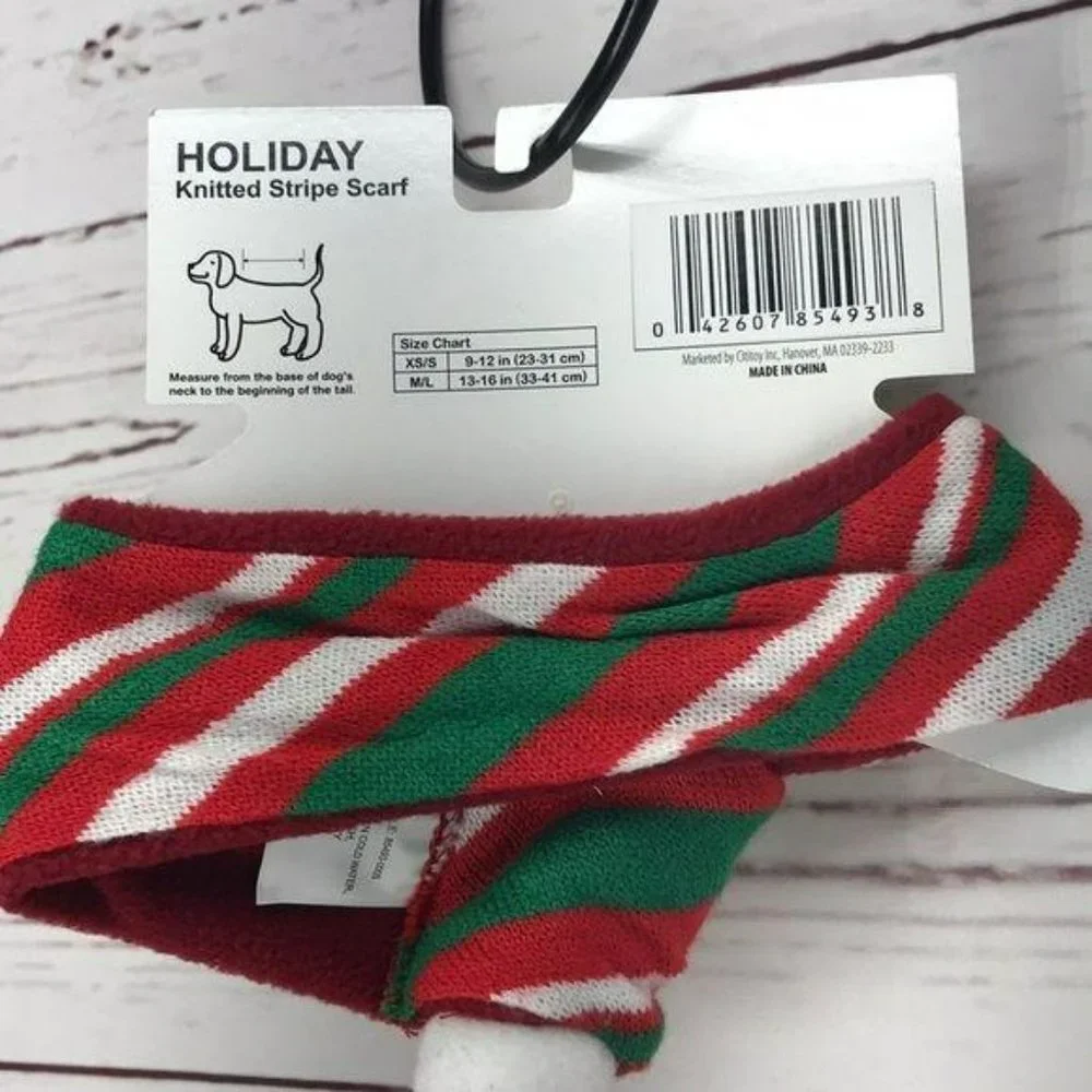 Fetch wear Knitted Stripe Dog‎ winter wear Scarf